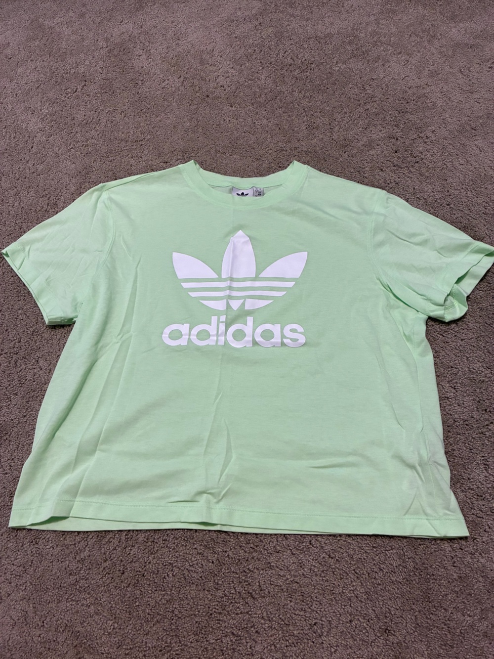 adidas Light Mint Trefoil Logo Short Sleeve Tee
